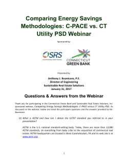 Comparing Energy Savings Methodologies: C