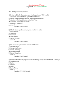 America: Past and Present Chapter 30 The Turbulent Sixties 30.1