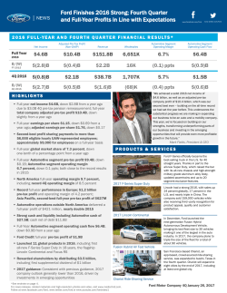 2016 - Ford Motor Company