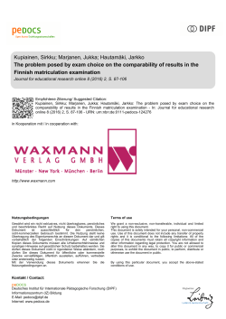 The problem posed by exam choice on the comparability