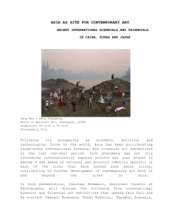 asia as site for contemporary art