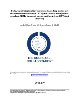 Follow-up strategies after treatment