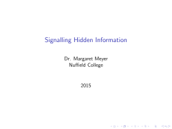 Signalling Hidden Information