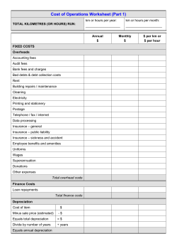 Owner-drivers guide - Cost of Operations Worksheet