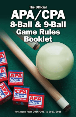 Rules Booklet-english - American Poolplayers Association
