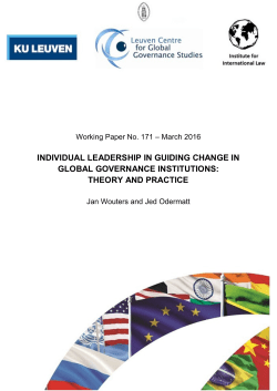 individual leadership in guiding change in global