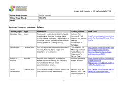 Social Studies Resource List - Further Education Support Service