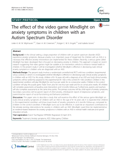 The effect of the video game Mindlight on anxiety symptoms in