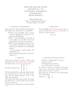 Math 210 Lecture Notes: Sections 7.4