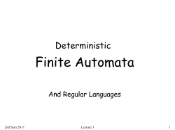 Languages and Finite Automata