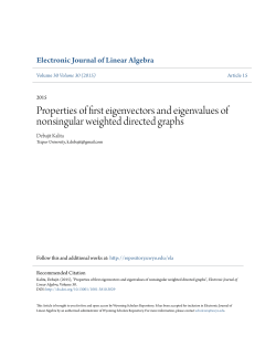 Properties of first eigenvectors and eigenvalues of nonsingular