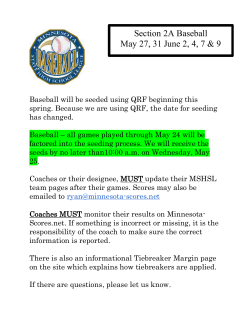 Section Baseball Team Info - the Minnesota State High School