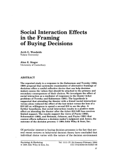 Social Interaction Effects in the Framing of Buying