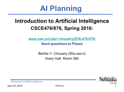 Planning - UNL CSE