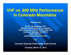 800 MHz vs. 150 MHz CO Summit