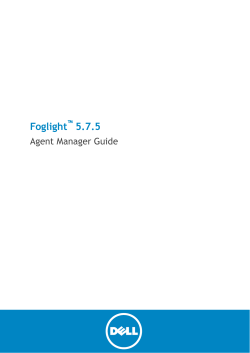 Foglight Agent Manager Guide