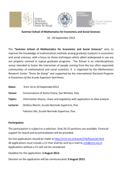 Announcement - Centro De Giorgi