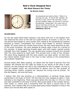Bob`s Clock Stopped Here - Frontline Ministries International