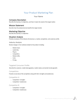 Provide an overview on how the product will be