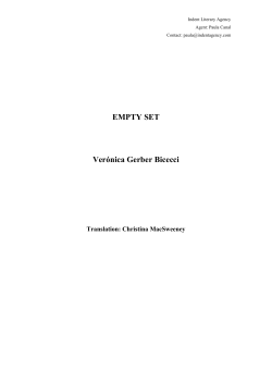EMPTY SET Ver&oacute;nica Gerber Bicecci