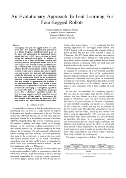 An Evolutionary Approach To Gait Learning For Four