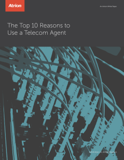 The Top 10 Reasons to Use a Telecom Agent