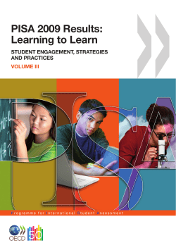 PISA 2009 Results: Learning to Learn
