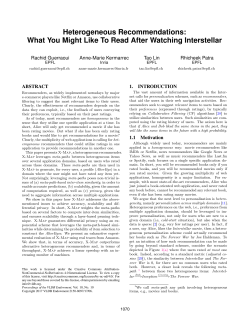 Heterogeneous Recommendations: What You Might Like To Read