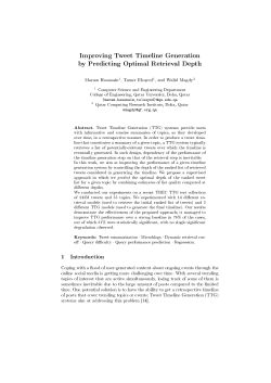 Improving Tweet Timeline Generation by Predicting Optimal