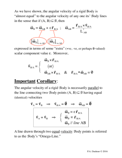 Important Corollary :