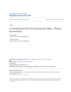 Contradictions Do Not Necessarily Make a Theory Inconsistent