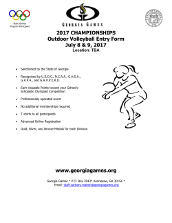2017 CHAMPIONSHIPS Outdoor Volleyball Entry