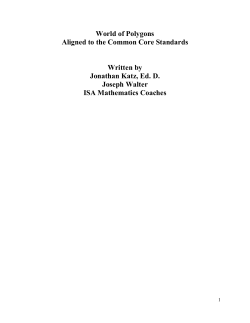 Unit 2 &ndash; World of Polygons: Triangles