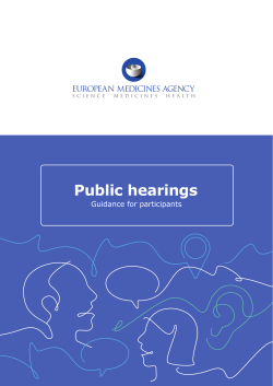Public Hearings Guidance for Participants