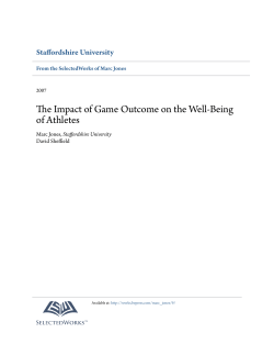 The Impact of Game Outcome on the Well-Being of