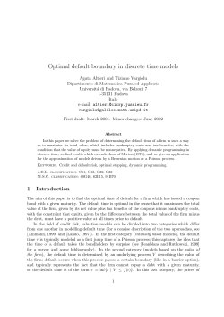 Optimal default boundary in discrete time models