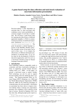 A Game-Based Setup for Data Collection and Task