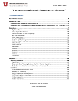 Just governments ought to require that employers pay a living wage.
