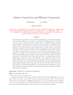 Market Competition and Efficient Cooperation