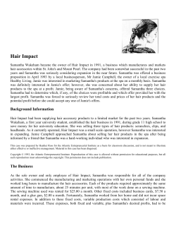 Hair Impact - the Acadia Institute of Case Studies