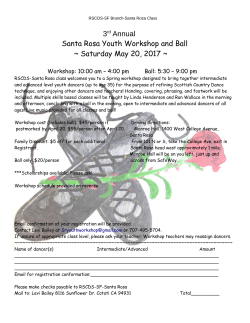 3rd Annual Santa Rosa Youth Workshop and Ball ~ Saturday May