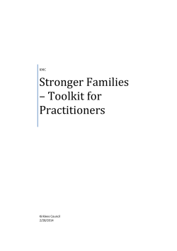 Stronger Families &ndash; Toolkit for Practitioners