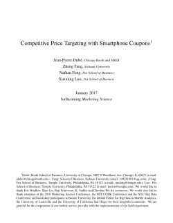 Competitive Price Targeting with Smartphone Coupons