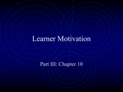 Learner Motivation