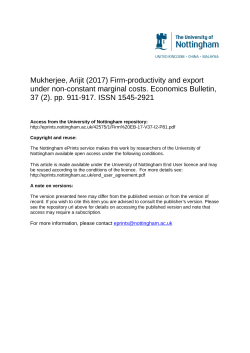 (2017) Firm-productivity and export under non