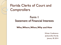 Form 1 Statement of Financial Interests