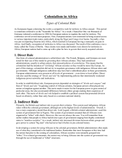 Direct v Indirect Rule