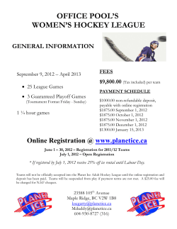 office pool`s women`s hockey league