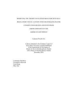 modifying the theory of planned behavior with self