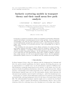 Inelastic scattering models in transport theory and their small mean